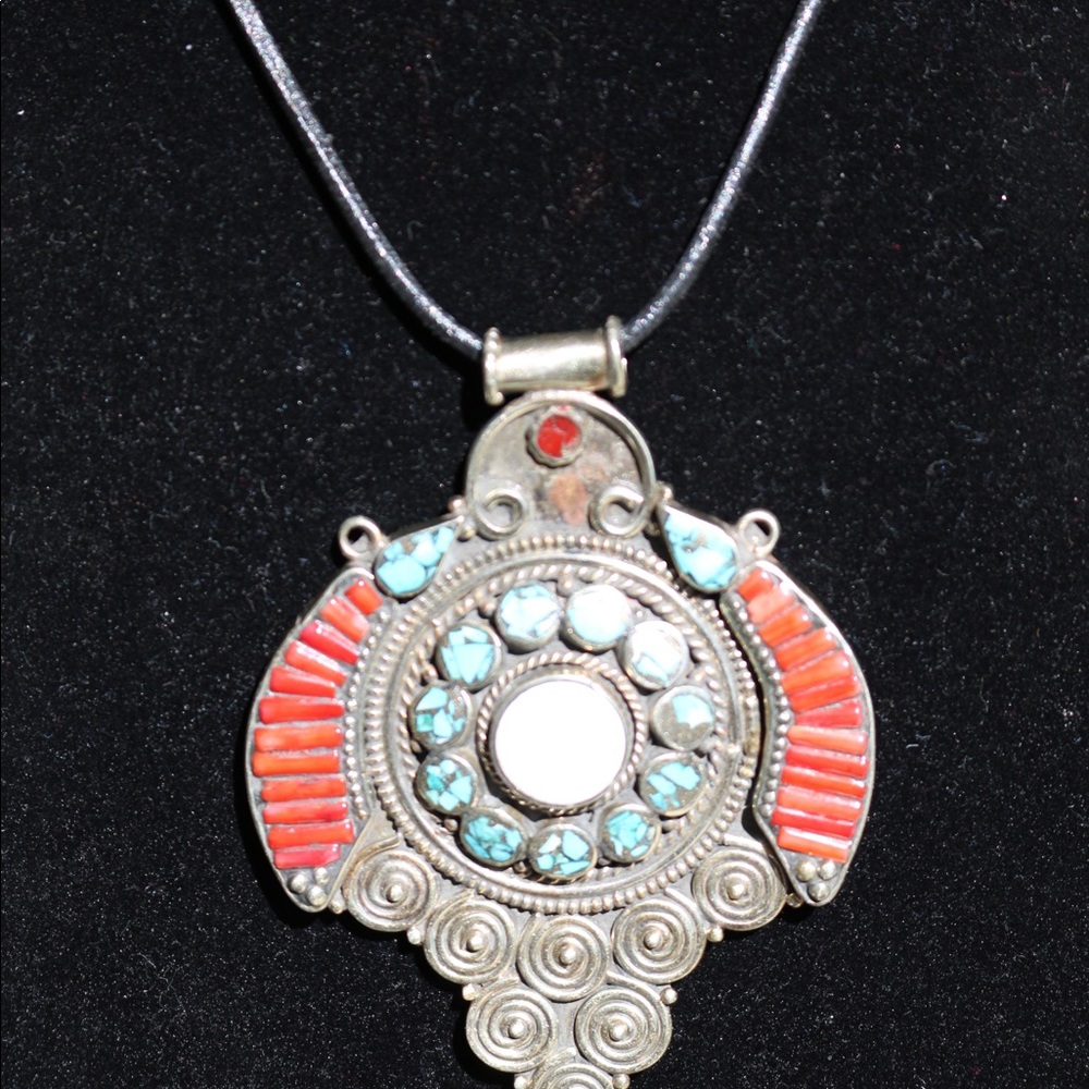 Turquoise and Coral Necklace